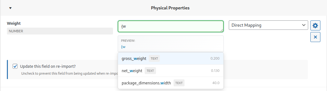 Map Your Product Fields